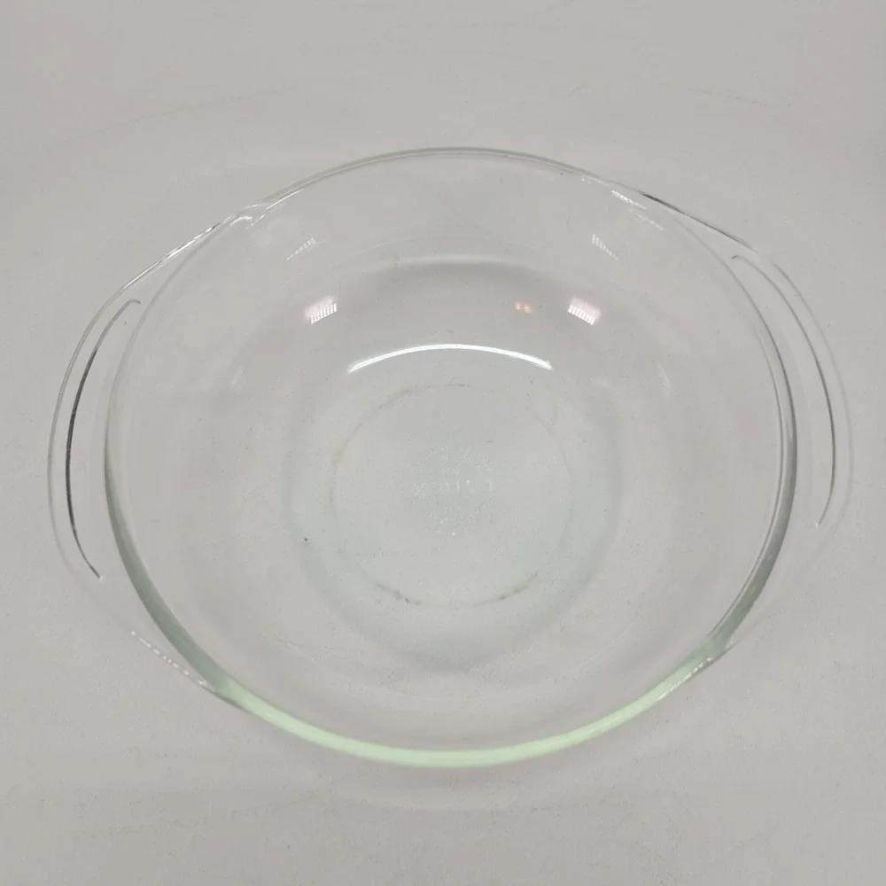 Pyrex 024 2 Quart Clear Glass Round Casserole Mixing Bowl USA